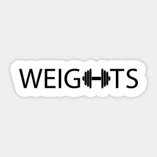 Weights typographic logo design Sticker